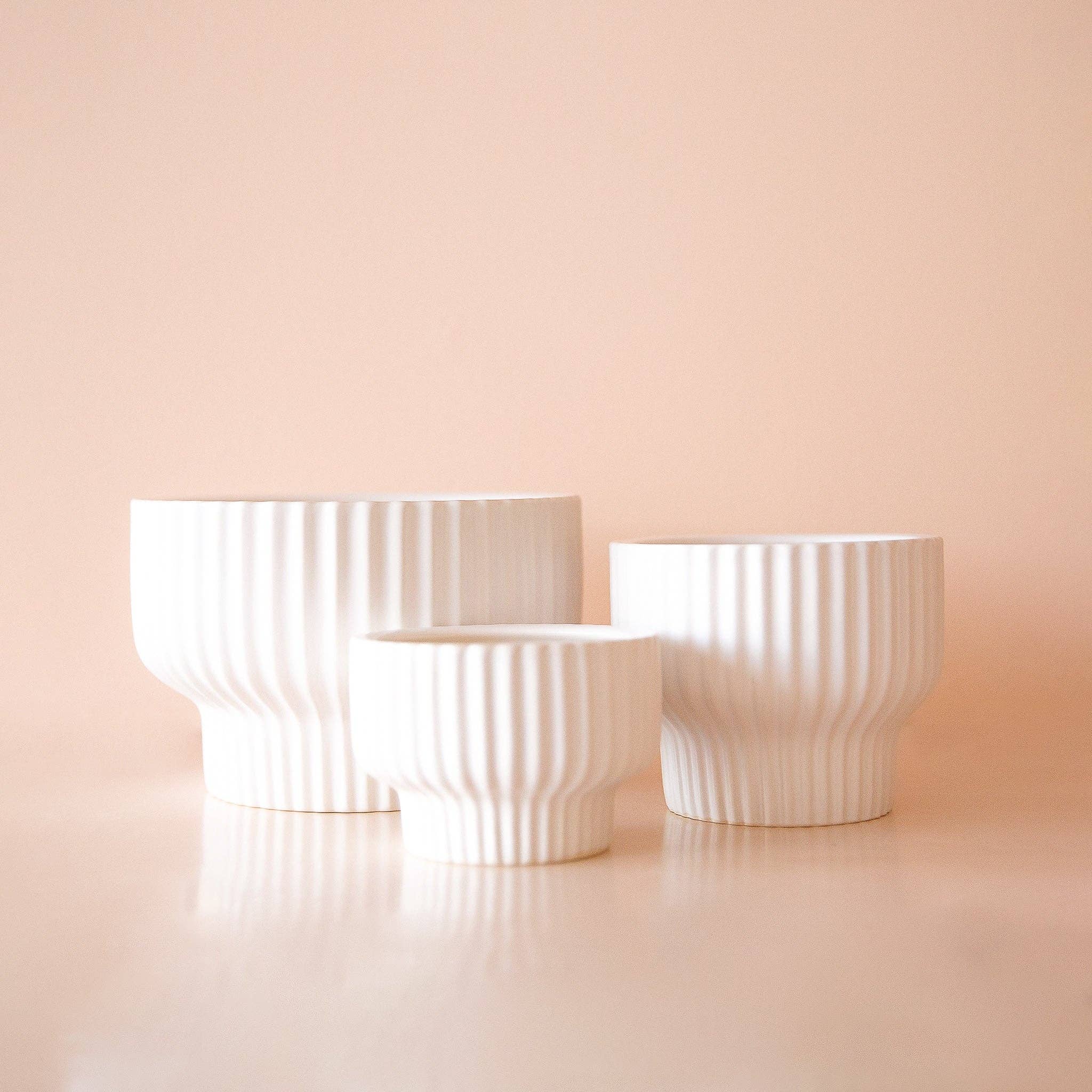 pedestal planter pots Presley Pedestal Pot | White