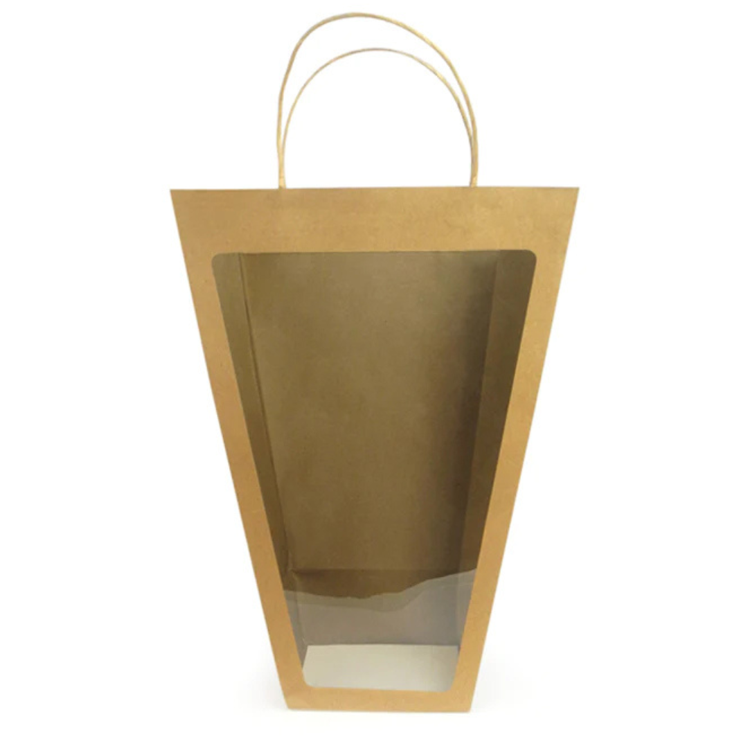 12"H Kraft Paper Window Bag