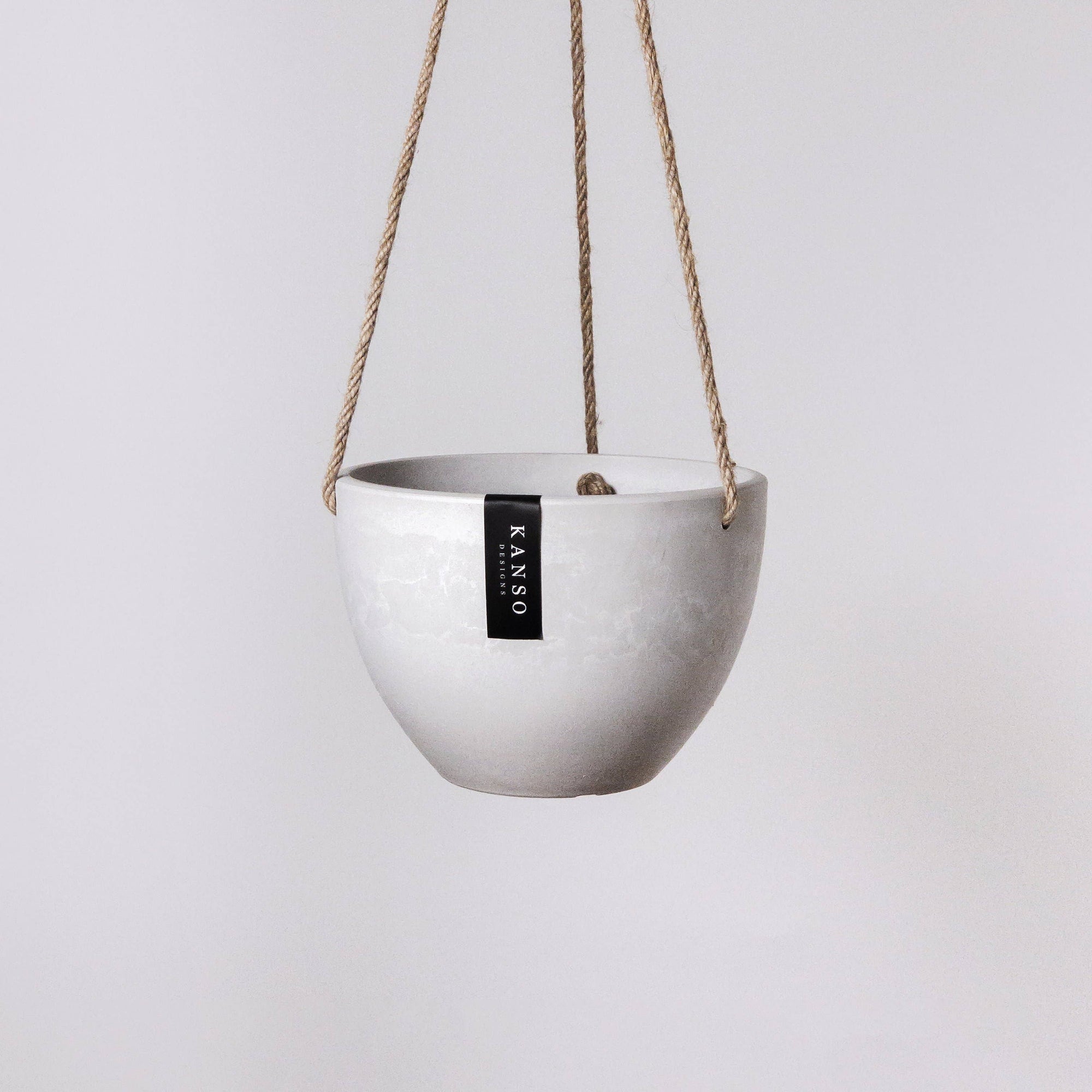 8" Signature Hanging Planter | White Stone