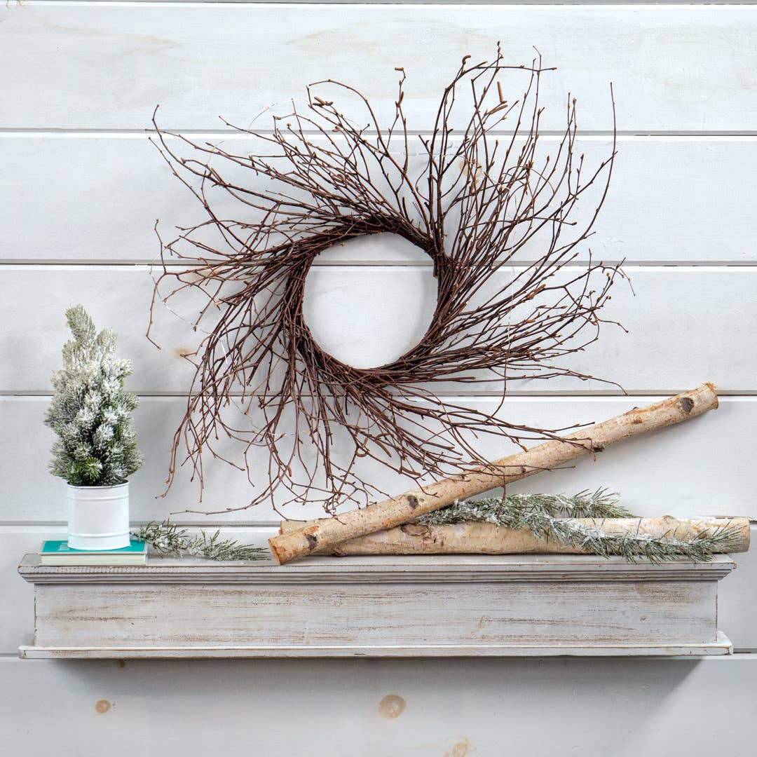 24" Twig Natural Wreath