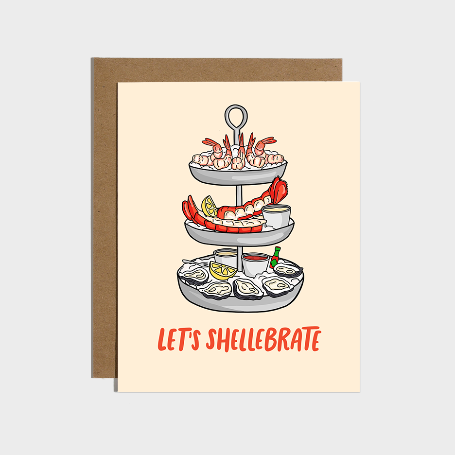 Let's Shellebrate Seafood Tower Card