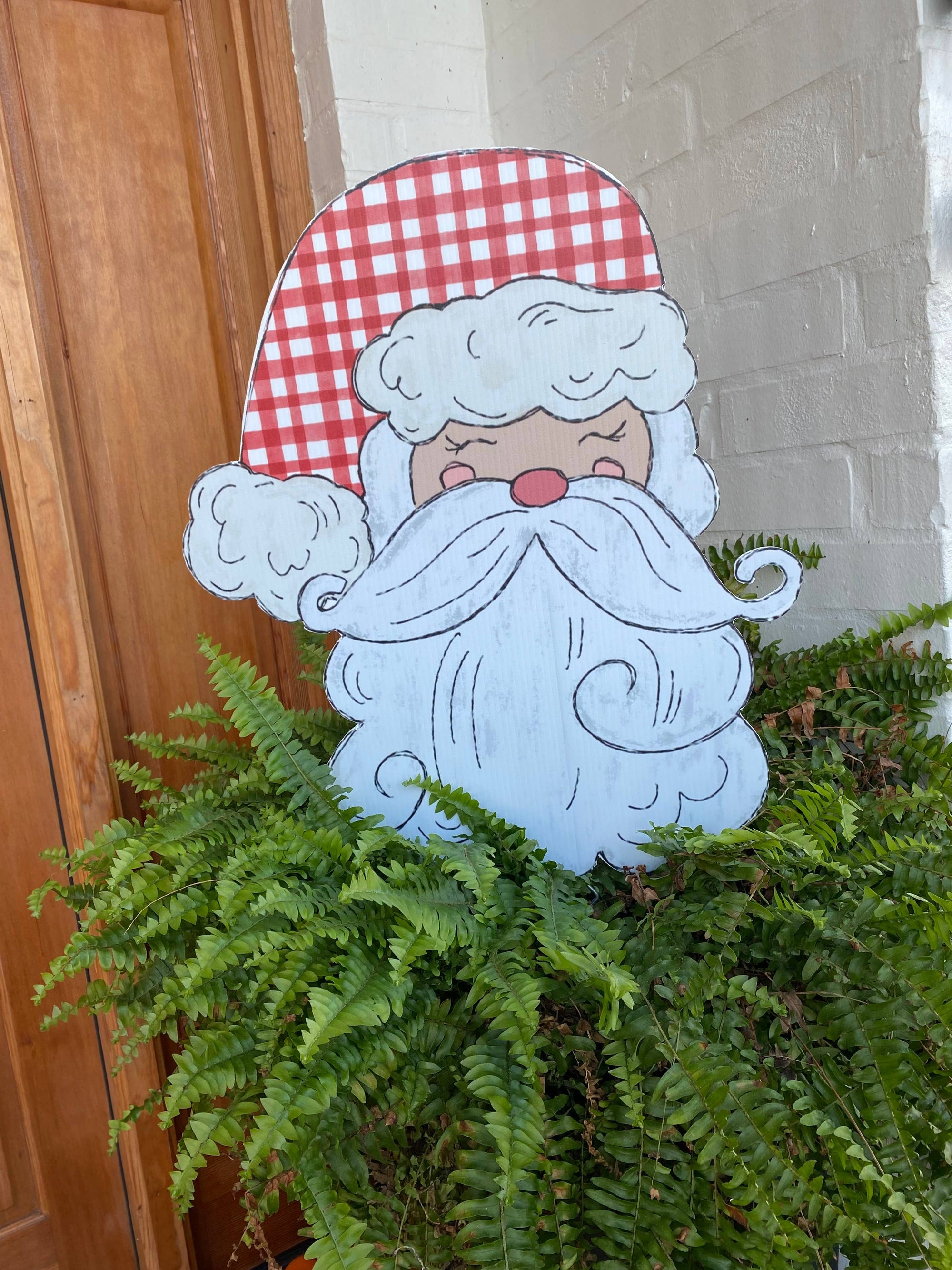 Red Gingham Santa