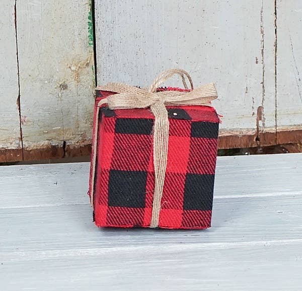 Buffalo Plaid Gift Box Ornament