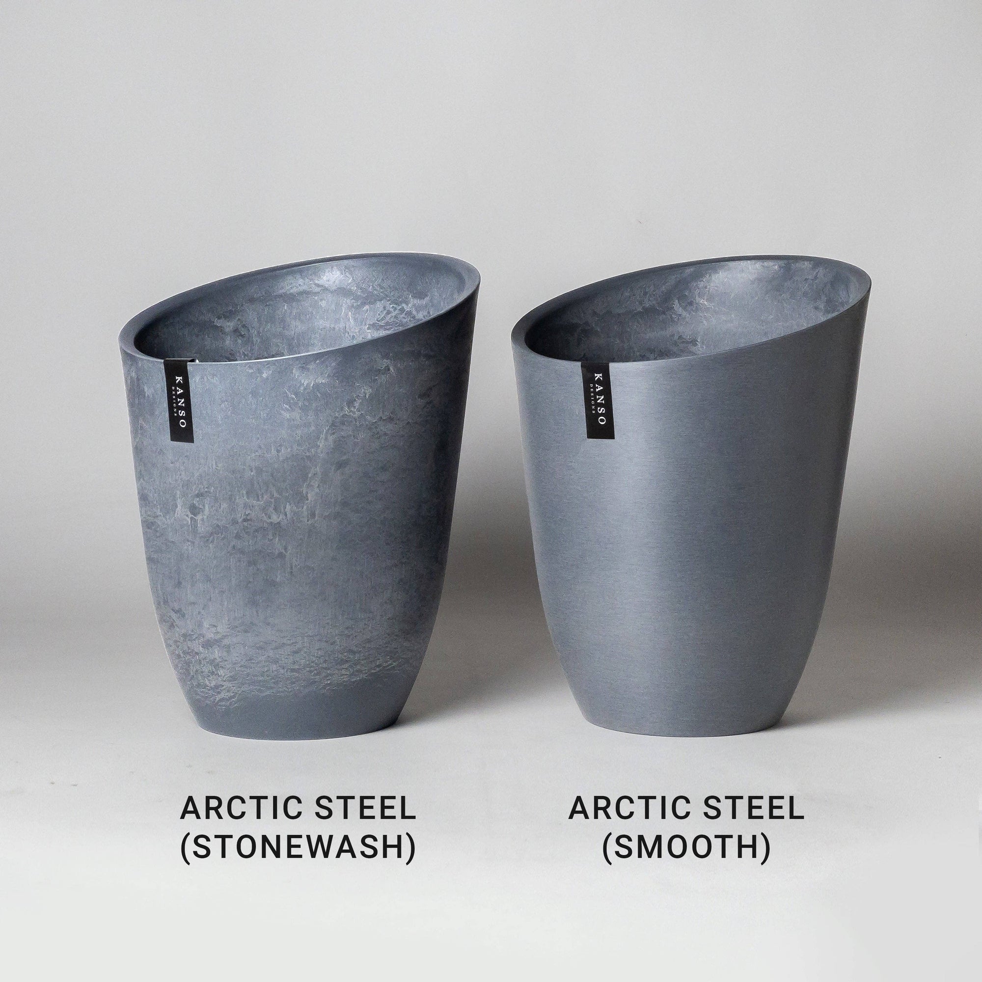 11" Funnel Tall Planter | Arctic Stonewash