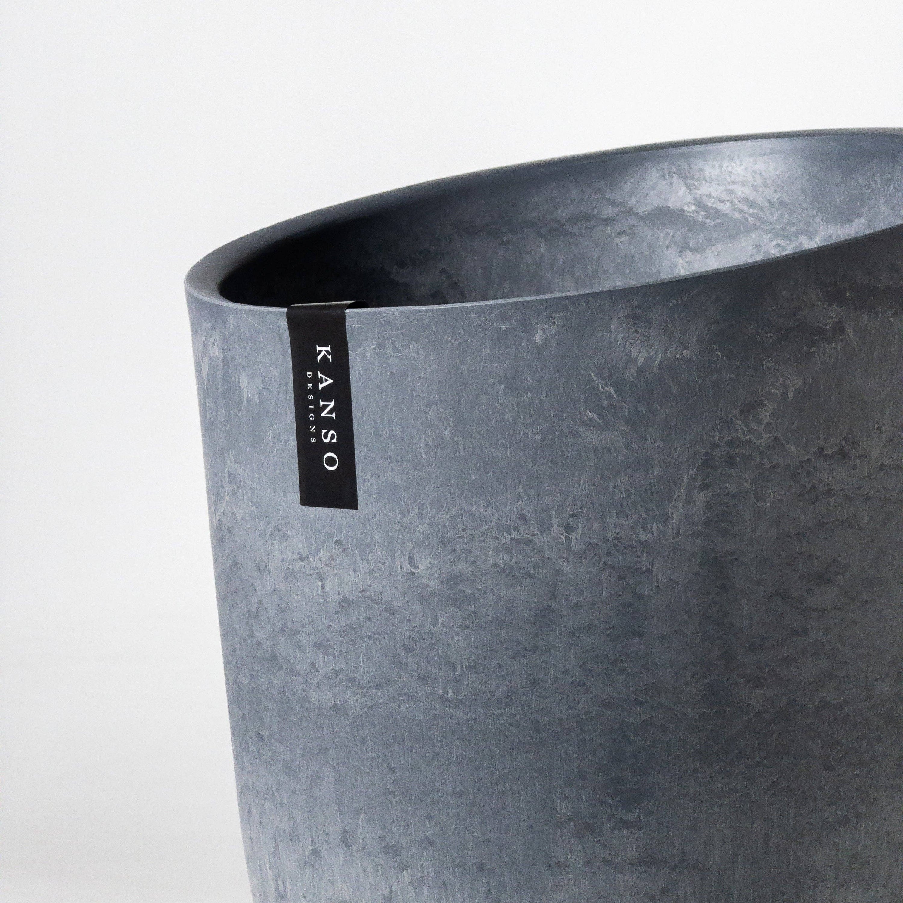 11" Funnel Tall Planter | Arctic Stonewash