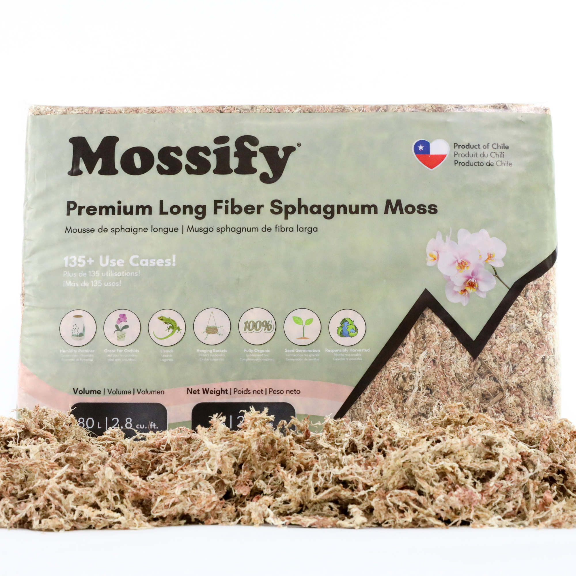Long Fiber Sphagnum Moss – For Orchids & Kokedamas: 50g