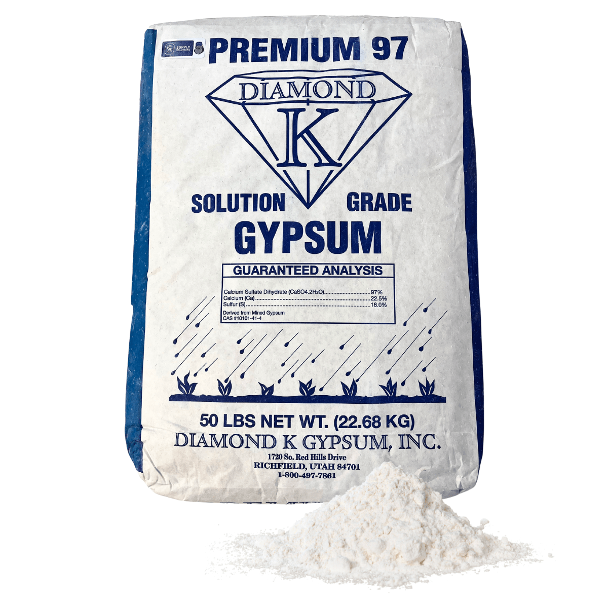 Powdered Gypsum  50 lbs.