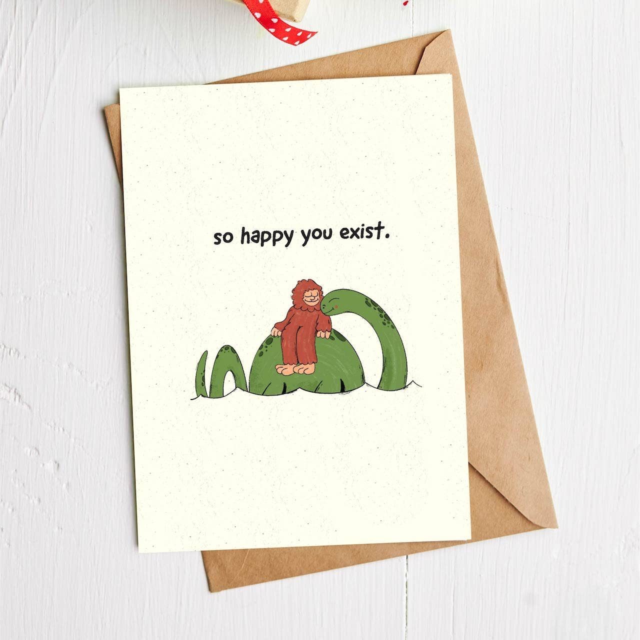 "So happy you exist" Romantic Greeting Card