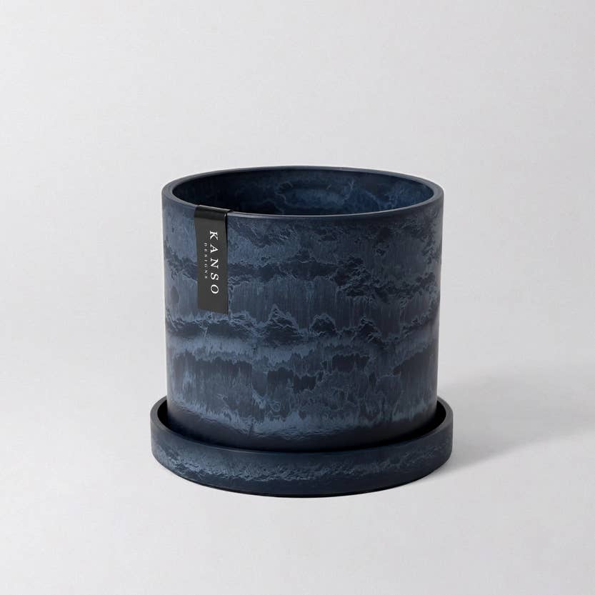 7" Signature Planter & Saucer | Blue