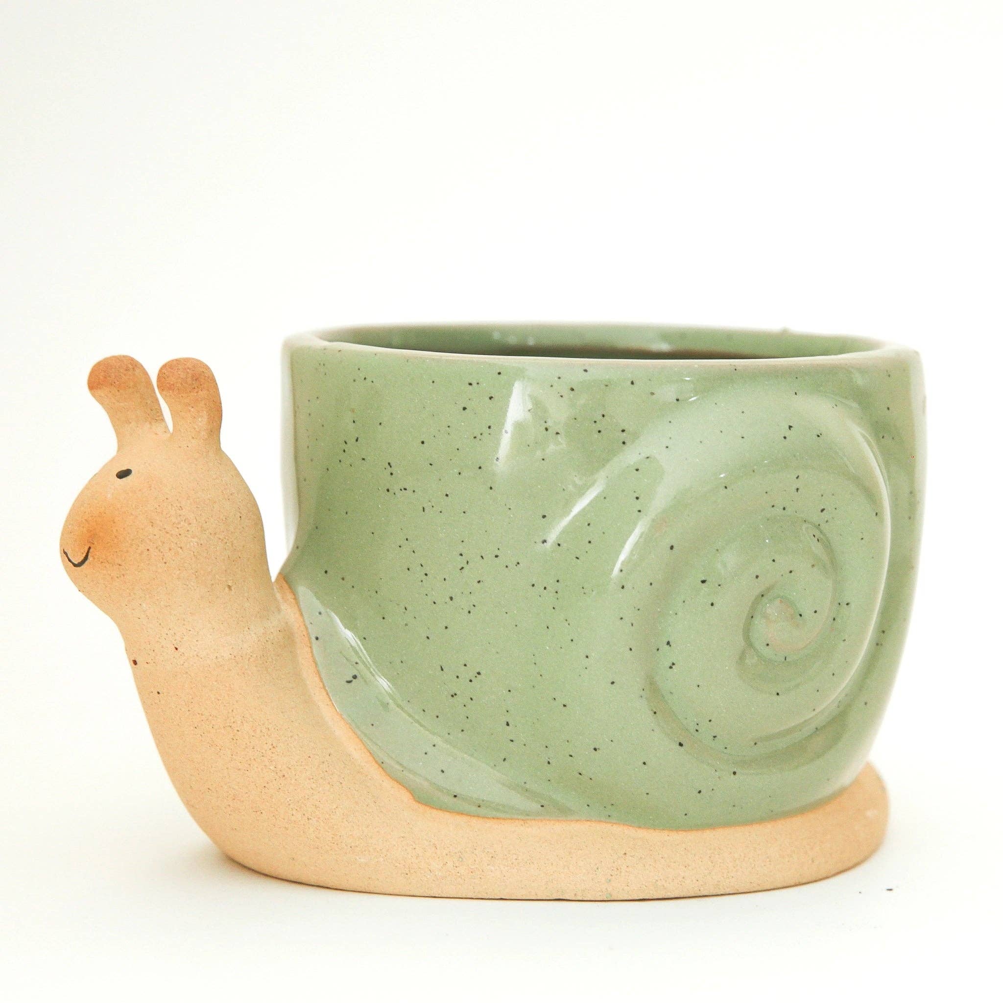 Snail Planter | Lagoon: M