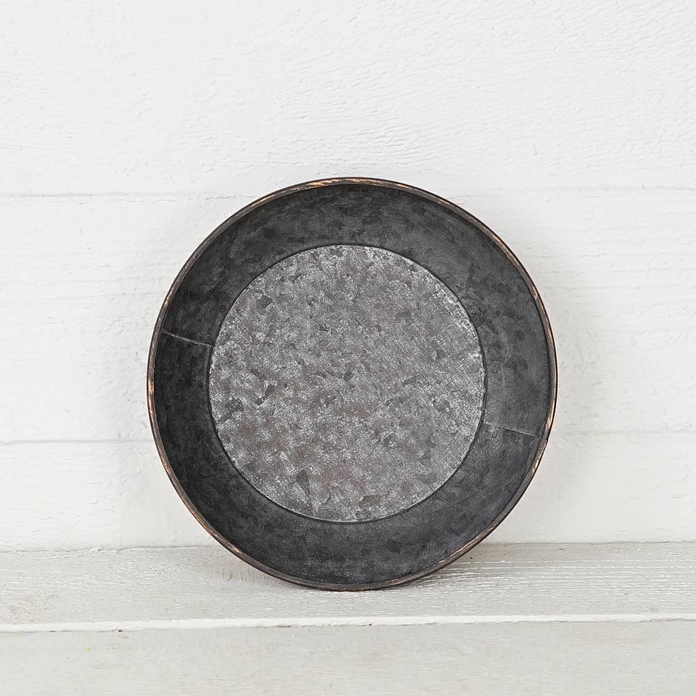 Antique Pewter Dish 8.5in